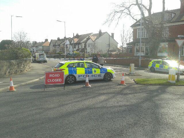 Police in Grove Road this morning.