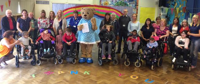 Lyndale donate leftover fundraising money to Claire House after the schools closure