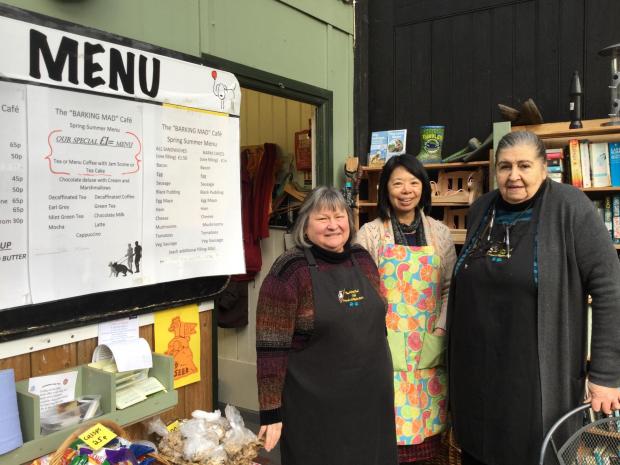 Wirral Globe: Staff at the Barking Mad cafe in Royden Park