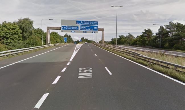 The closure of the A550 is now affecting traffic on the M53